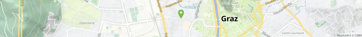 Kartendarstellung des Standorts für Apotheke Zum grünen Kreuz in 8020 Graz